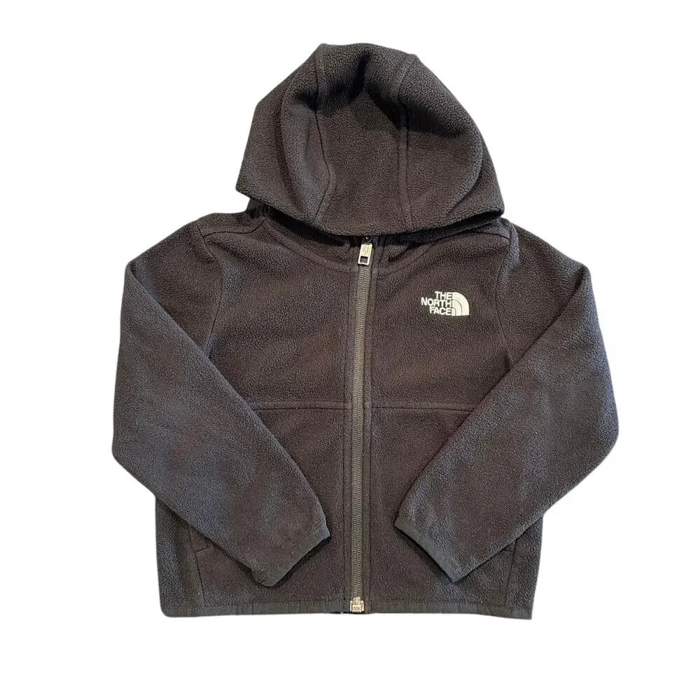 The North Face Hooded Fleece Zip-Up Jacket, Black, Toddler Size 2